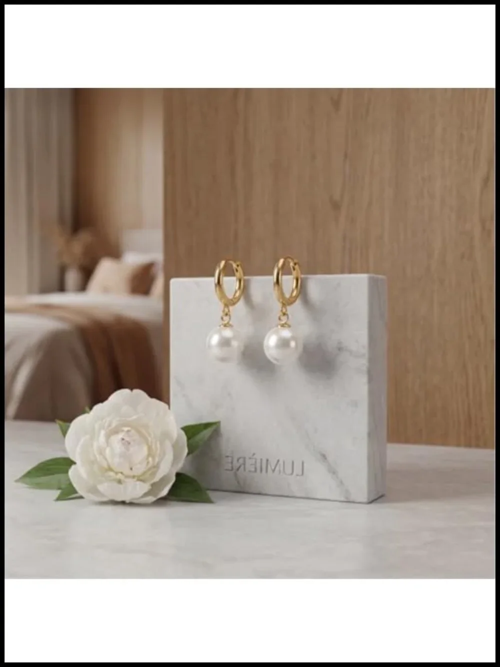 S925 Sterling Silver Pearl Earrings Set for Women Hypoallergenic Stainless